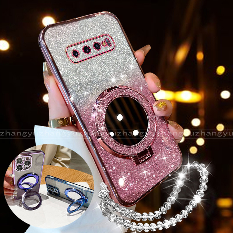 SAMSUNG กรณีสําหรับSamsung S10 Plus ClearกรณีหนาชุบซิลิโคนShock Proofเคสโทรศัพท์CCCA17