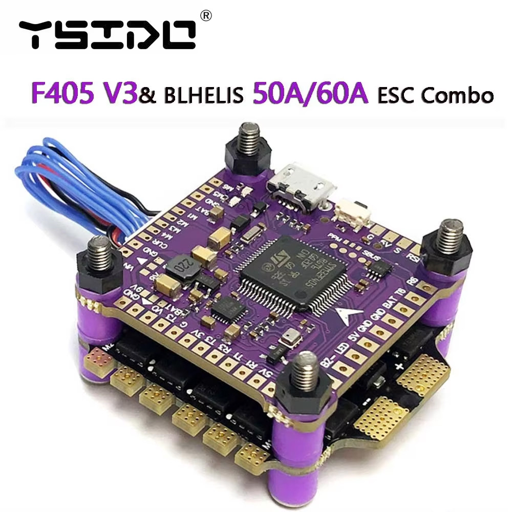 F405 V3 3-6S 30X30 FC & BLHELIS 50A 60A ESC FPV Stack BMP280 F405 Flight Controller 4in1 ESC สําหรับ
