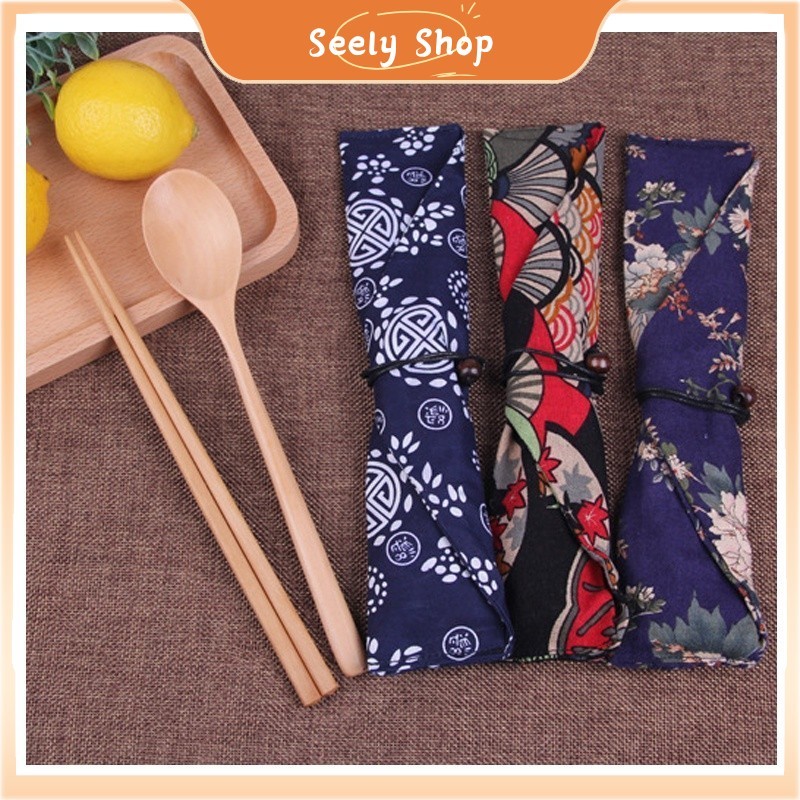 ʚɞ  seely.shop ʚɞ💥ส่งไว💥 ชุดตะเกียบไม้และช้อนสไตล์อินส์และชุดตะเกียบและช้อนสไตล์ญี่ปุ่น