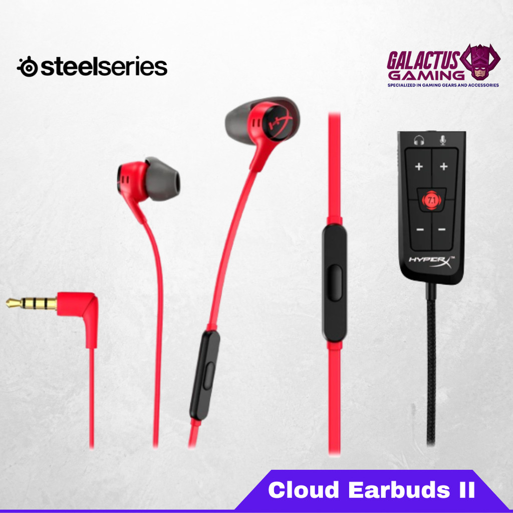 HyperX Cloud Earbuds II 2 หูฟังสําหรับเล่นเกมพร้อมไมโครโฟน