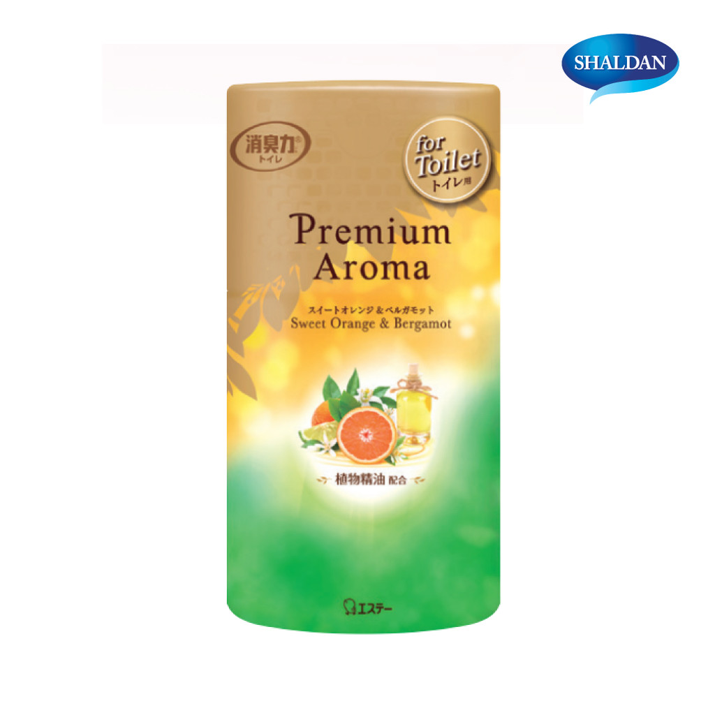 SHALDAN โชชูริกิ พรีเมี่ยมอโรม่า น้ำหอมปรับอากาศสำหรับห้องน้ำ กลิ่น Sweet Orange & Bergamot  ขนาด 400 มล. ราคา ถูกที่สุด ดีลบีเคเค