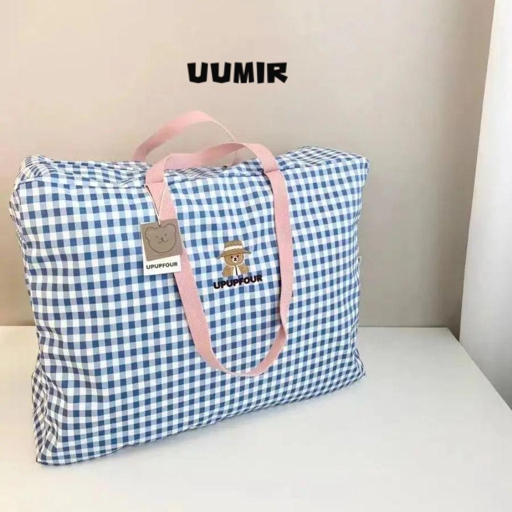 UUMIR กระเป๋าเดินทางสําหรับเด็ก, กระเป๋าเก็บผ้านวมความจุสูงกันน้ํา, รายการตรวจสอบกระเป๋าถือผ้าใบ