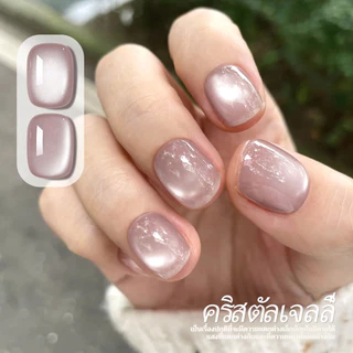 XEIJAYI 15มล--M135 น้ำยาทาเล็บสีชมพูอ่อนประกายแมว ติดทนนานและเงางาม เหมาะสำหรับร้านทำเล็บ