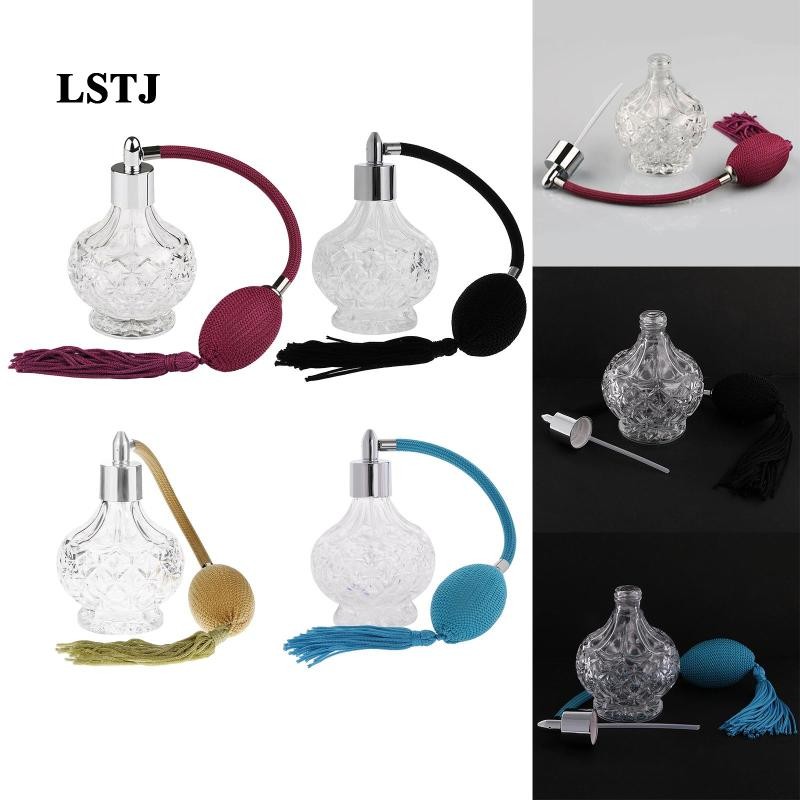 [Lstjj] ขวดสเปรย์น้ําหอมวินเทจขวดน้ําหอมคริสตัลใสหมอกละเอียดรีฟิลสําหรับเครื่องมือแต่งหน้าขาออก