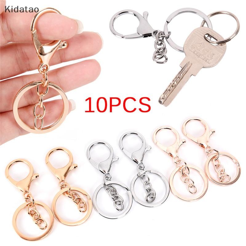 Kidatao 10PCS DIY Key แหวนเครื่องประดับผลการค้นหากุ้งก้ามกราม Clasp พวงกุญแจทําใหม่