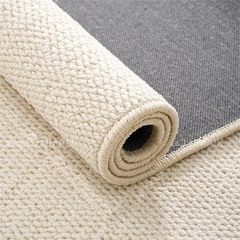 พรม เลียนแบบ Sisal ห้องนั่งเล่นห้องนอน Bay หน้าต่างระเบียงสีทึบหรูหราโต๊ะกาแฟผ้าห่ม Live Room Full Flo