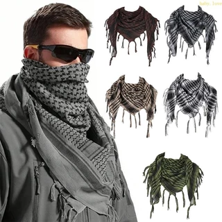 Dasbsug Headwrap Shemagh ผ้าพันคอ Desert อาหรับ Keffieh Headscarf สําหรับอาหรับคอ Wrap Windproof