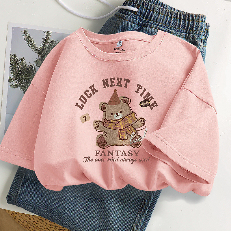 เสื้อยืดแขนสั้น ลายครอบครัวหมี แสนน่ารัก มีsixสีให้เลือก (S-XXXL) ใส่ได้ทั้งผู้หญิง-ผู้ชาย - รูปที่ 3