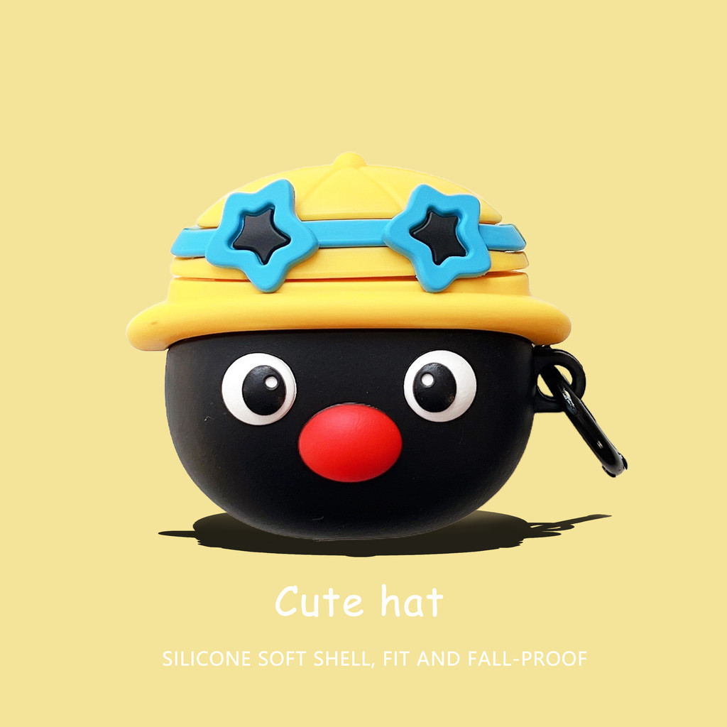 เคสหูฟัง ใช้ได้กับ: Jeep EW011 เคส Case สําหรับ Jeep EW011 เคสหูฟังบุคลิกภาพ Star หมวกฟาง Jeep JP-EW