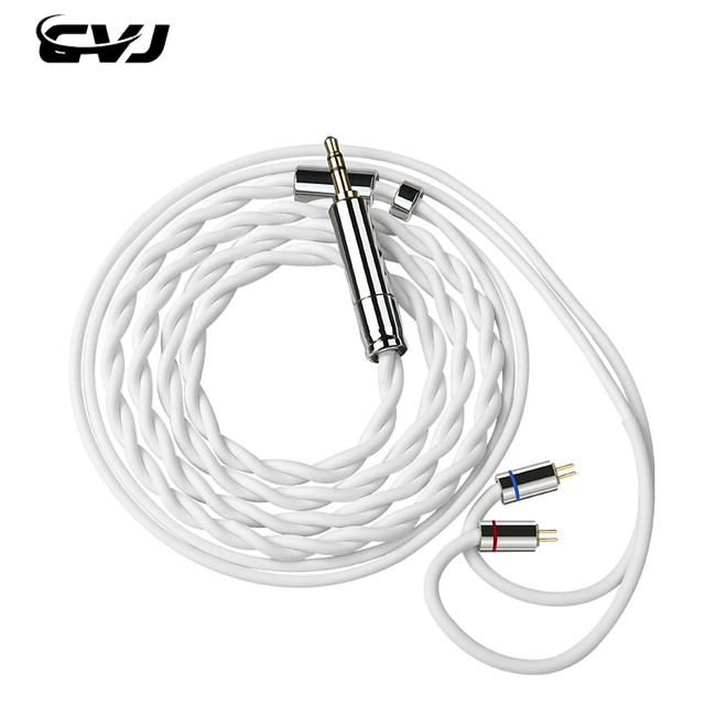 Cvj Vibr 2in1 HIFI หูฟังอัพเกรดสายเงินชุบ 2Pin 0.78 Balance สายสัญญาณเสียง 3.5/4.4/3.5 + 4.4 มม.ปลั๊ก