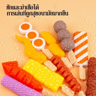 BBQ 109PCS ของเล่นบาร์บีคิว ของเล่นทำอาหาร อาหารจำลอง ฝึกทักษะการลงมือของเด็กๆ บาร์บีคิวจำลองสำหรับเด็ก แกล้งเกม