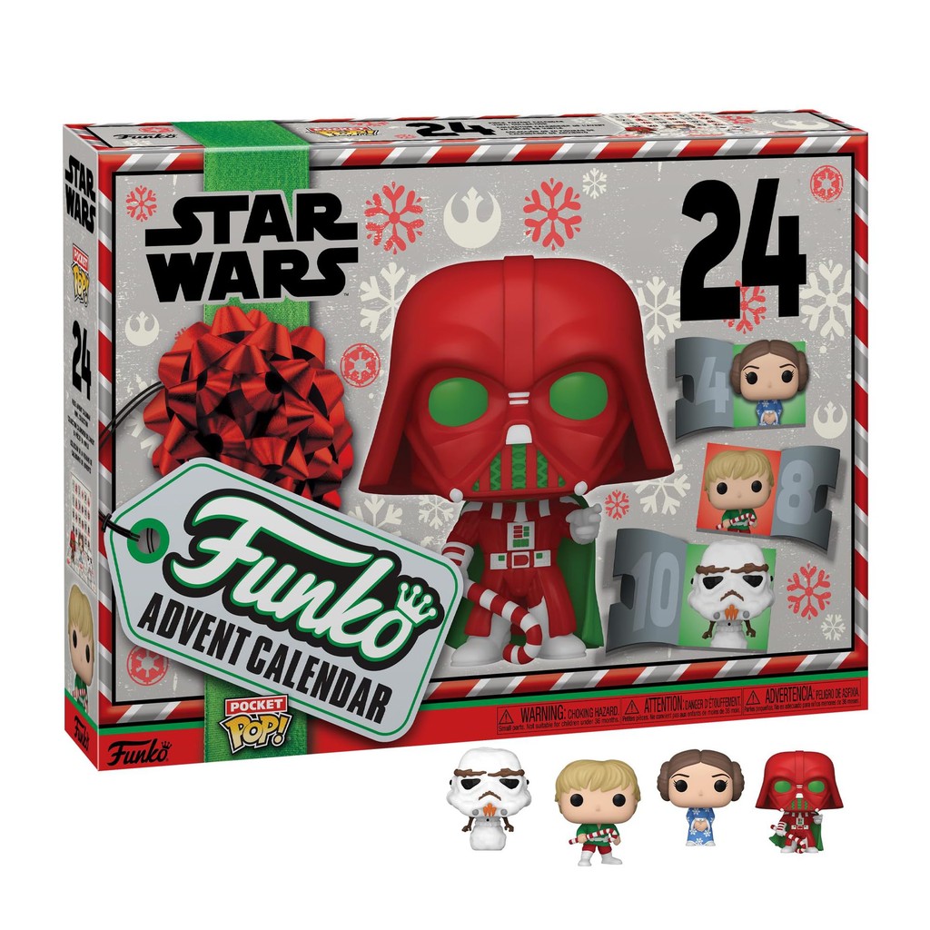 ข้ามพรมแดนคริสมาสต์ระเบิด Advent Calendar FUNKO POP Star Wars นับถอยหลังปฏิทินกล่องตาบอด