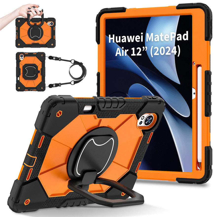 สําหรับ Huawei Matepad Air 12X 2024 BKY-W00 W10 W20 W09 ซิลิโคน Heavy-duty ป้องกันกันกระแทก 360° หมุ