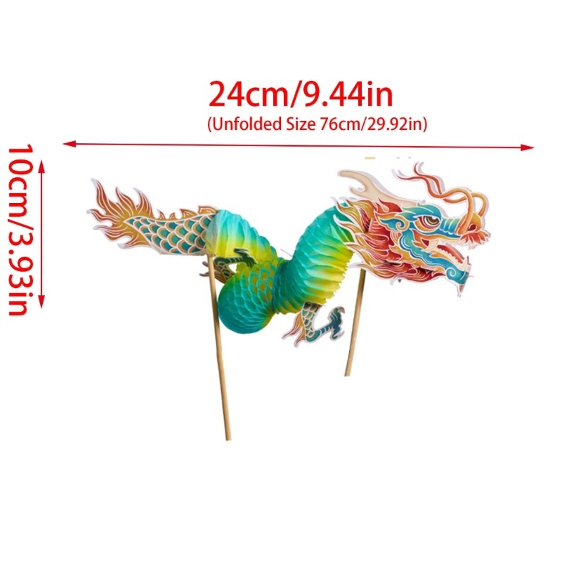 Mya 3D Dance Dragon Assembly ชุดของเล่นสําหรับเด็กวัยรุ่น Handmade จีนกระดาษหุ่นหัตถกรรมชุดสําหรับเทศกาลฤดูใบไม้ผลิ Party Supp ราคา ถูกที่สุด ดีลบีเคเค แกลเลอรีภาพที่ 2