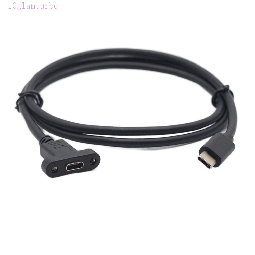 Glamourbq Type C Extension Cable Panel Fixation With Ears With Screw Hole Extended Line Type C USB3.1 Lock Connector Cable