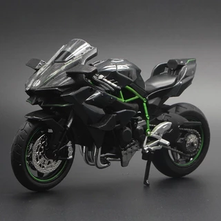 🎉🎉คาวาซากิ รุ่น KAWASAKI H2R ของเล่น รถจักรยานยนต์หุ่นอัลลอย Diecast ของเล่นโมเดล ของเล่นนางแบบ 1:18 นางแบบ