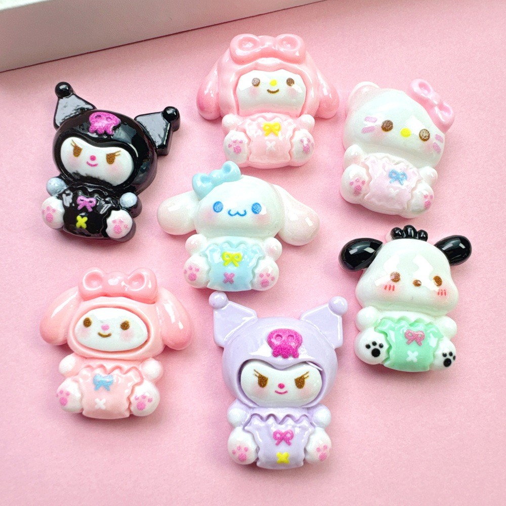 10 ชิ้นน่ารัก Hug Sanrio เรซิ่น Charms สําหรับ DIY(5-20)
