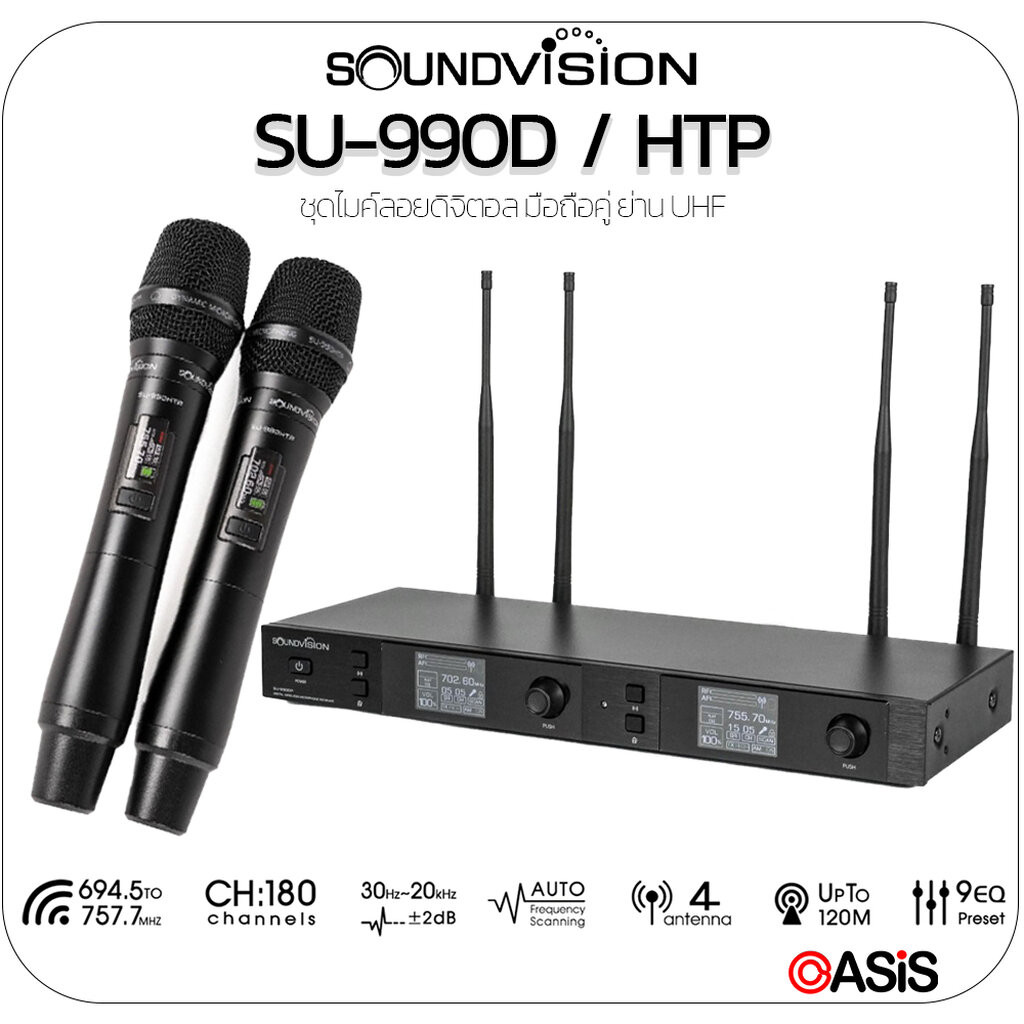 SOUNDVISION SU-990D/HTP Wireless Microphone ไมโครโฟนไวร์เลส SU990DHTP SU990D