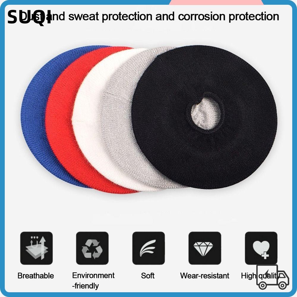 Suqi ฟองน้ําครอบหูฟัง ผ้าถัก ระบายอากาศ สําหรับป้องกันหูฟัง
