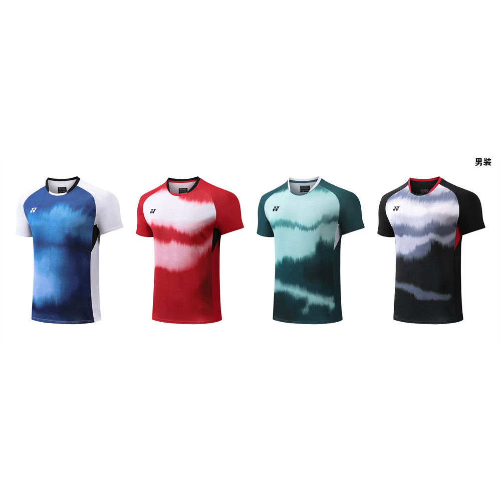จัดส่งภายใน48ชั่วโมง2024ใหม่เทนนิสแบดมินตันเสื้อผู้ชายและผู้หญิงตาข่ายดูดซับเหงื่อการฝึกอบรมการแข่งขันด้านบน2383
