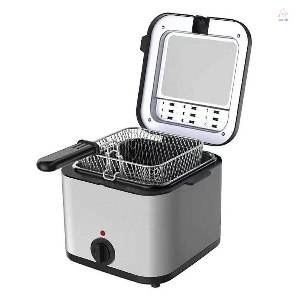 2.5l หม้อทอดไฟฟ้าในครัวเรือนขนาดเล็ก 1000W พลังงานสูงมัลติฟังก์ชั่นเครื่องทอดสแตนเลส Kebab French Fries เครื่อง