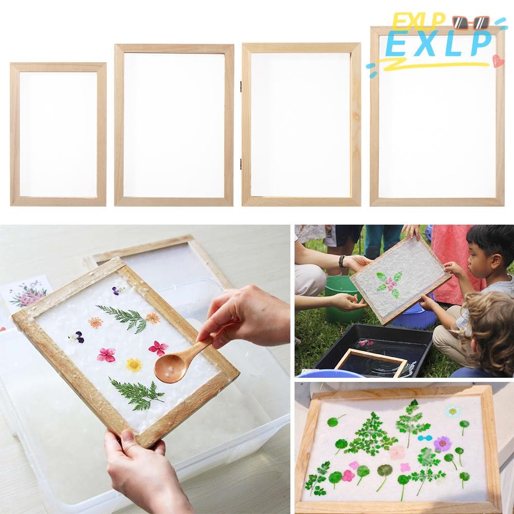 การทํากระดาษ EXLP Mould Frame หน้าจอการทํากระดาษเครื่องมือหัตถกรรมการเรียนรู้หลายขนาด