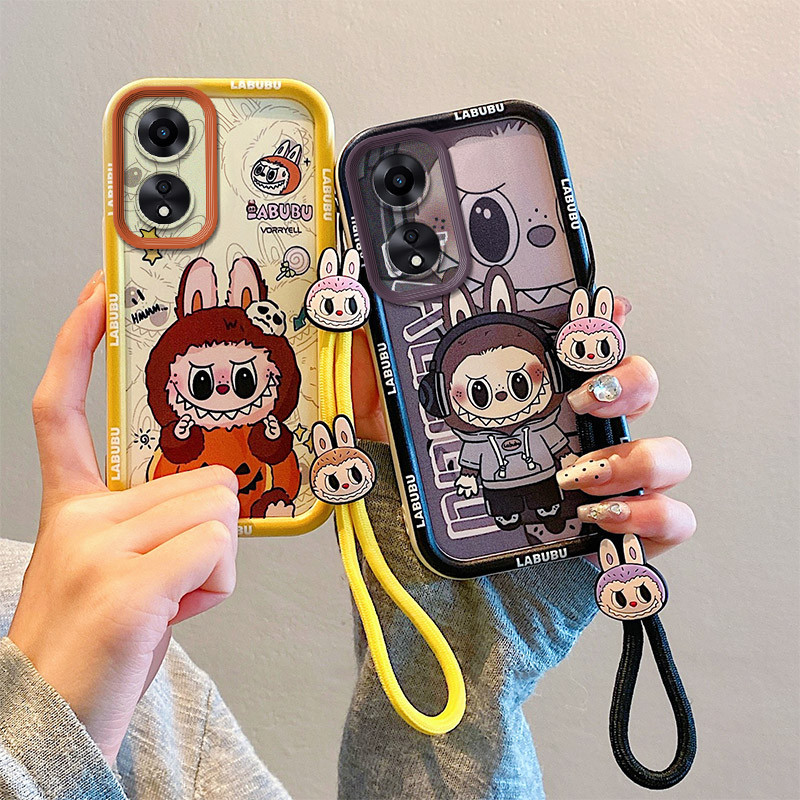 เคส OPPO A78 5G เคสเข้ากันได้กับเคสโทรศัพท์ Pop Mart การ์ตูนสุดเท่ Labubu Kuromi เคส TY-BJGSDK
