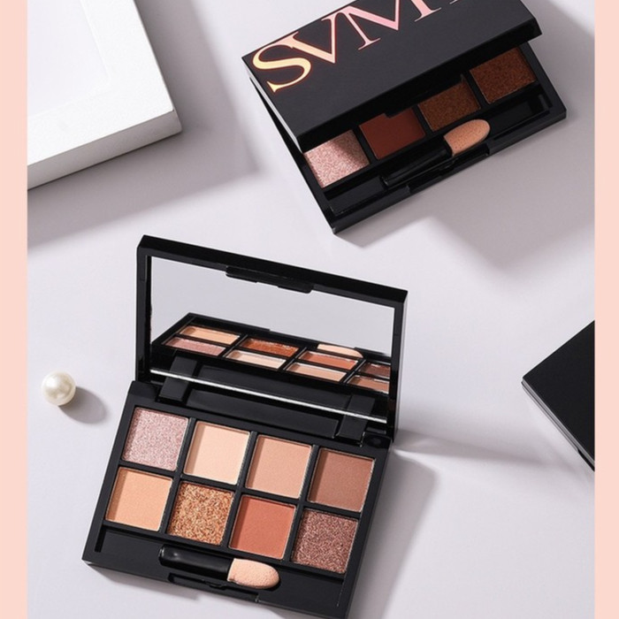 BM-shop2พาเลทอายแชโดว์ เนื้อแมท ประกายชิมเมอร์ สีสวย ติดทน กันน้ำ 8 สี (มาพร้อมกับแปรงอายแชโดว์ฟรี)