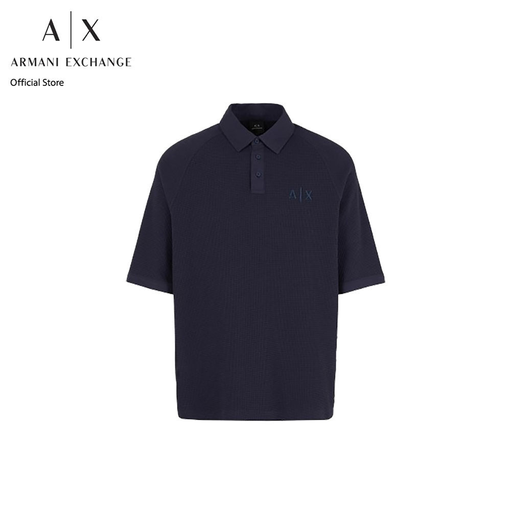 AX Armani Exchange เสื้อโปโลผู้ชาย รุ่น AX 3DZFHA ZJXPZ15CX - สีกรมท่า