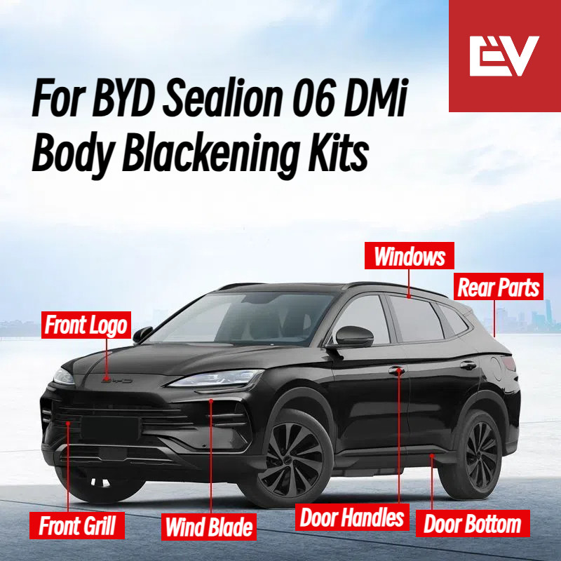 สําหรับ BYD Sealion 6 Body Blackening/คาร์บอนไฟเบอร์ชุดเลียนแบบคอลเลกชัน 3M กาวติดตั้ง