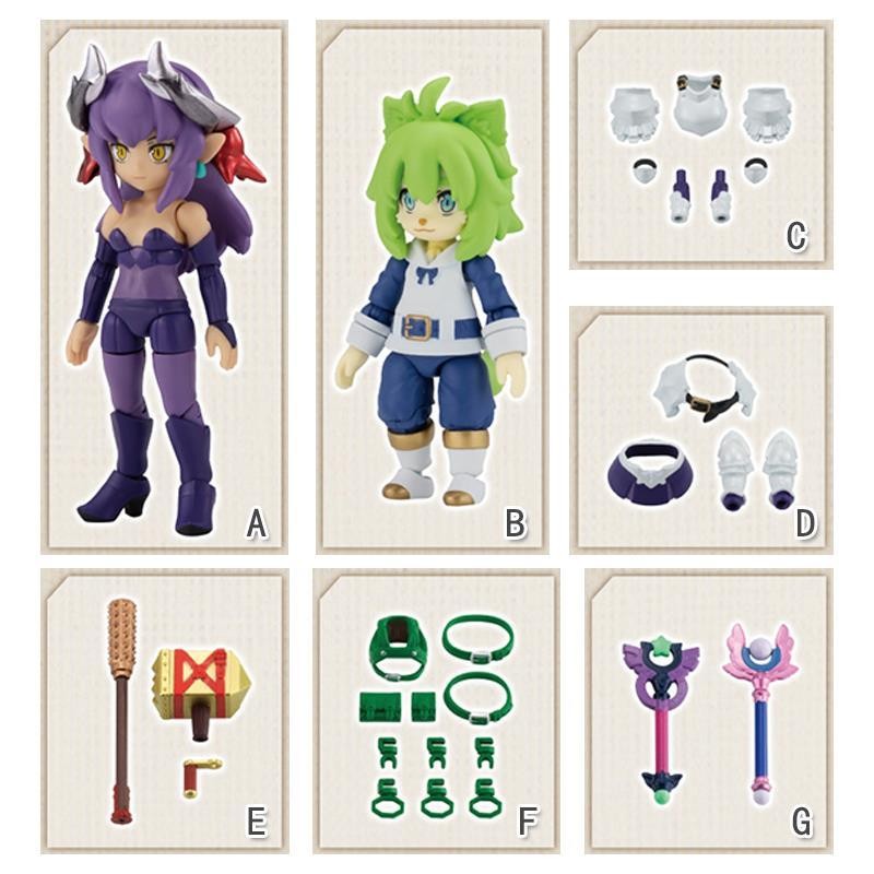 [Btf] ของเล่นจุด Bandai gashapon Quest gashapon ตุ๊กตาเคลื่อนย้ายได้3 Orc Country potaru แก้ไข1p2c