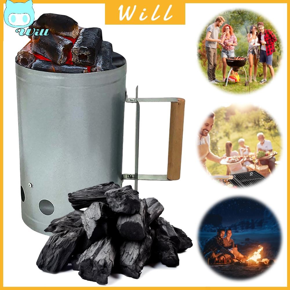 สตาร์ท Chimney Charcoal W/Handle Rapid Fire Briquette Starters Can สําหรับย่าง
