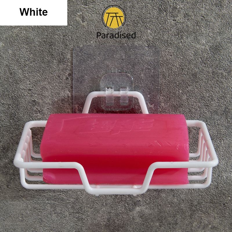 💕กล่องสบู่ติดผนังแบบไม่ต้องเจาะ ที่วางสบู่ในห้องน้ำ กล่องสบู่ระบายน้ำแบบเรียบง่ายParadised - รูปที่ 2