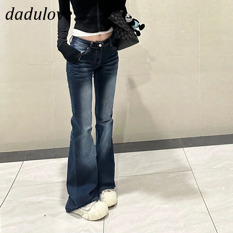 DaDulove💕 New American Ins High Street Retro Micro Flared Jeans Niche High Waist Wide Leg Pants Large Size Trousers