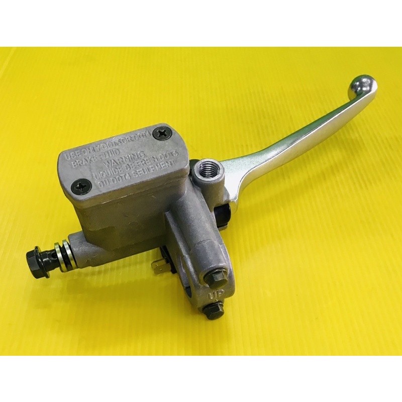 ปั้มดิสก์เบรคบน Wave110i ,Wave100 ,Wave110 ,Wave125 พร้อมหูกระจก+สต็อปเบรคหน้า สีบรอนซ์ อย่างดี(AT) 