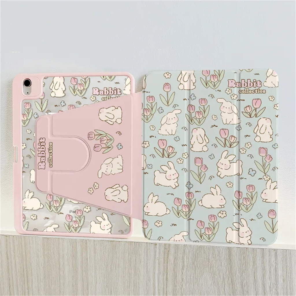 เคสไอแพด 360°rotation FOR air6 gen7/8/9 pro 2018-22 หมุนได้360องศา gen10 AIR4/AIR5 10.9 gen5/6 9.7 มีช่องใส่ปากกา พับได้