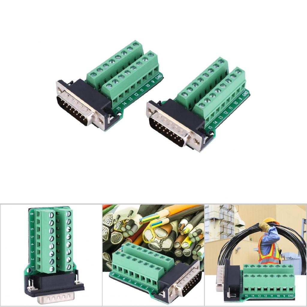 12-22AWG Terminal Block DB15 ถึง 5.0MM ผลิตทางอุตสาหกรรม