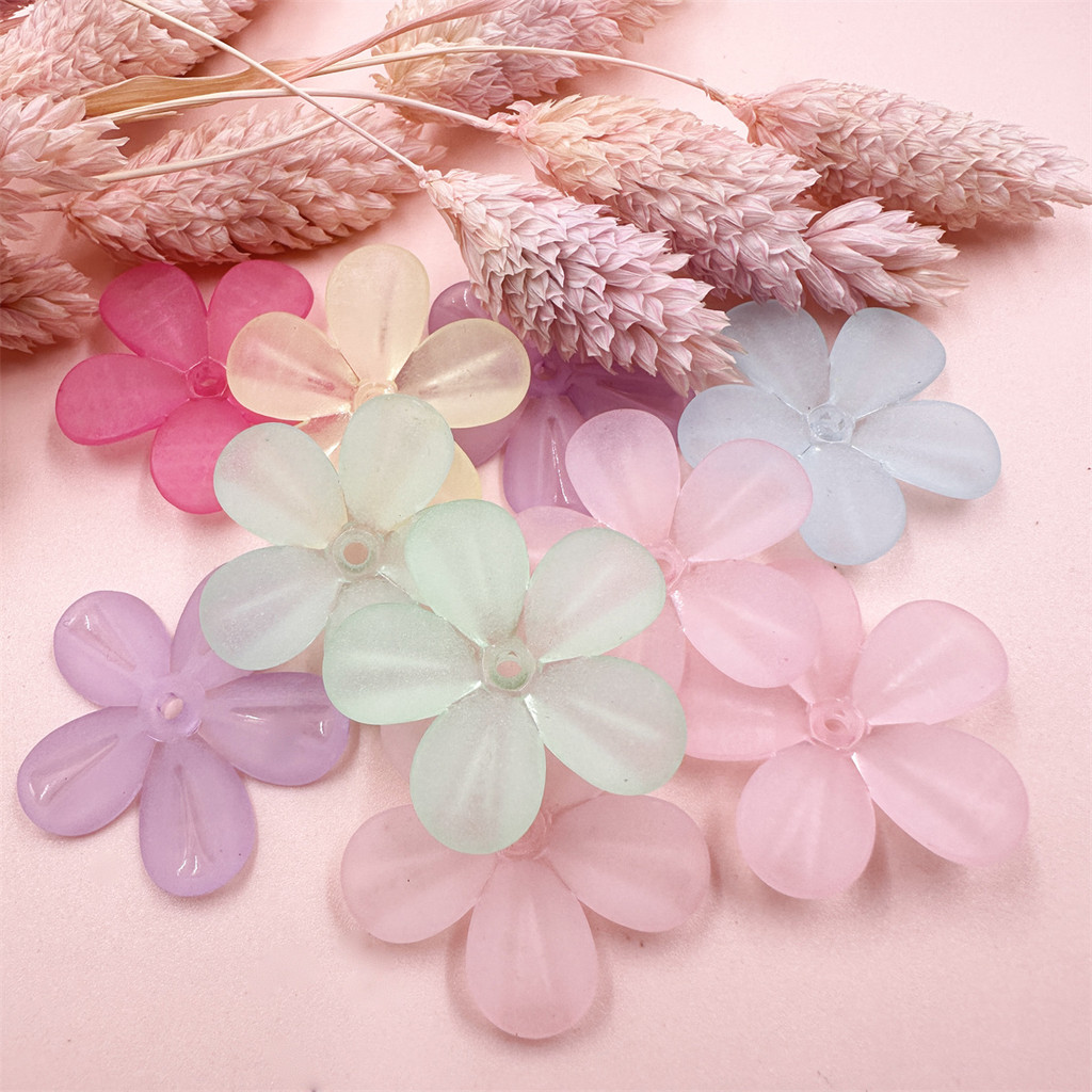 10 ชิ้น 29 มิลลิเมตร Matte ดอกไม้หลวมลูกปัดจี้อะคริลิค DIY สําหรับเครื่องประดับทํา Handcrafted ผลการค้นหาทําด้วยมือวัสดุ