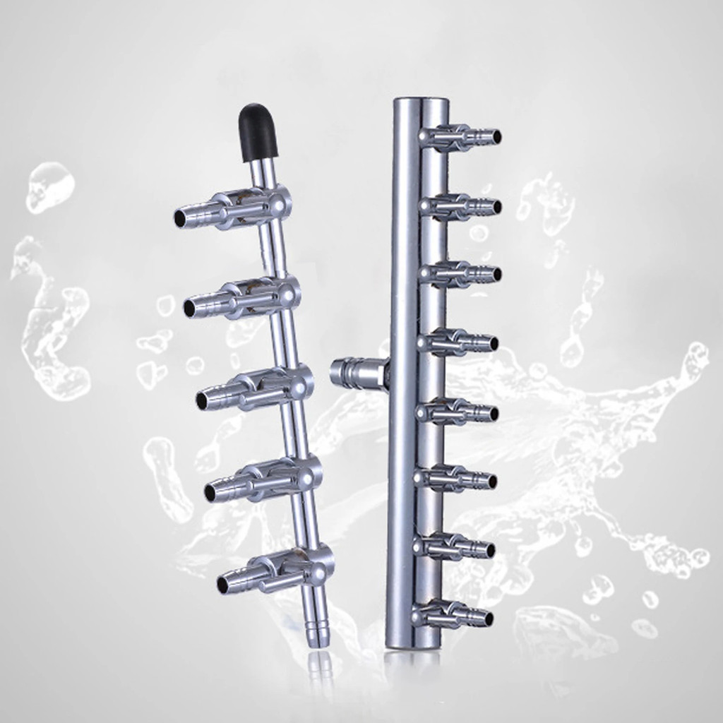 ผู้จัดจําหน่ายปั๊มลม Aquarium Air Flow วาล์วสวิทช์ควบคุม Splitter Manifold ท่ออะแดปเตอร์แยก