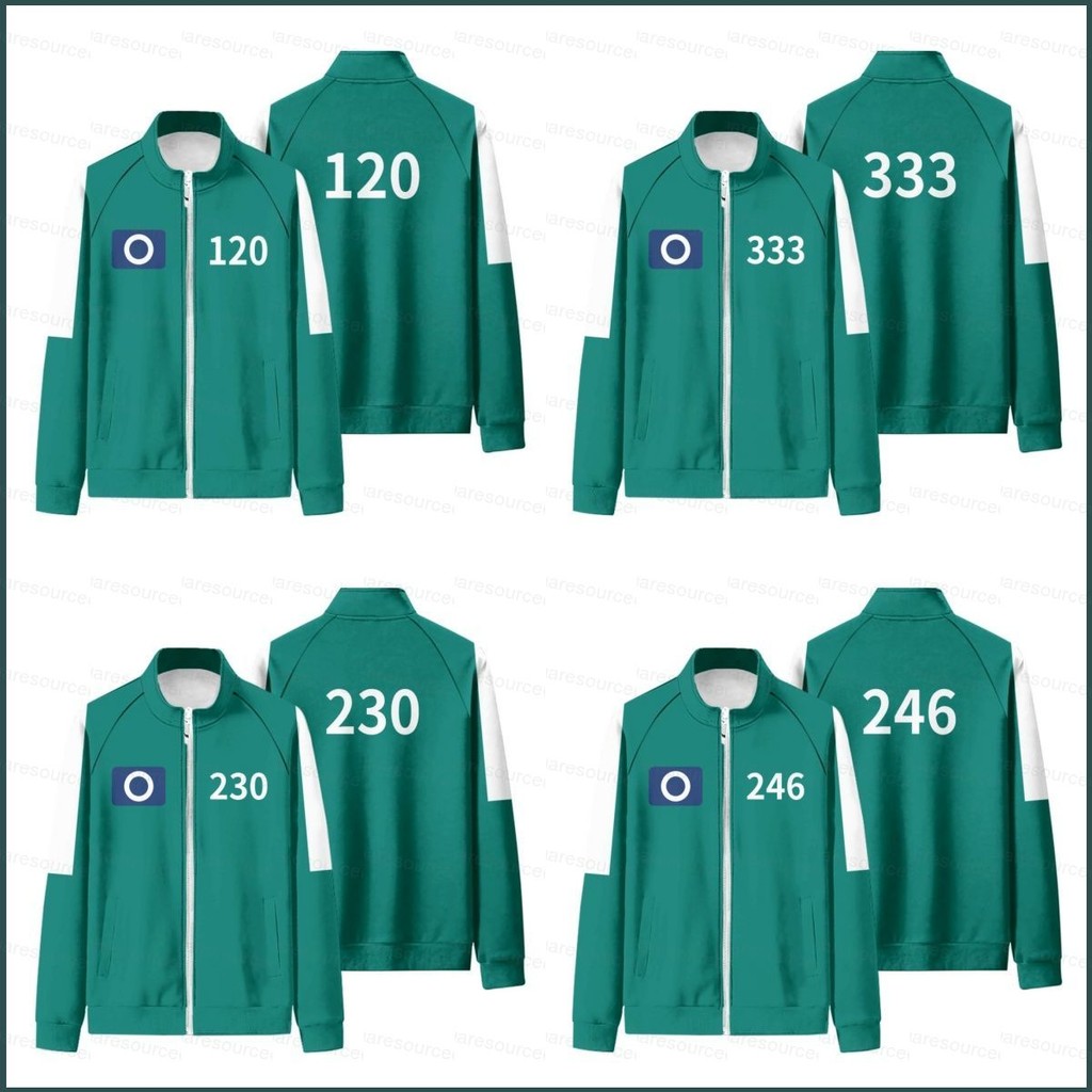 333 Squid Game Season 2 หมายเลข 246 230 120 333 แสดงซิปเสื้อกันหนาวเสื้อแจ็คเก็ต Unisex Top