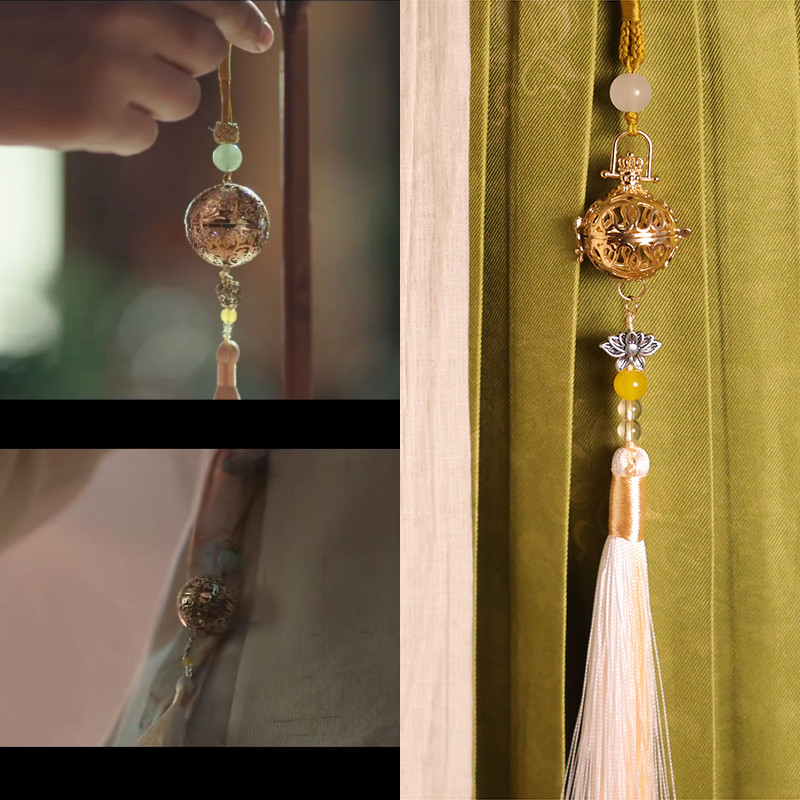 จิ่วจง สีม่วงสไตล์เดียวกันซองระฆังเครื่องประดับโบราณต้องห้ามเอวเครื่องประดับ