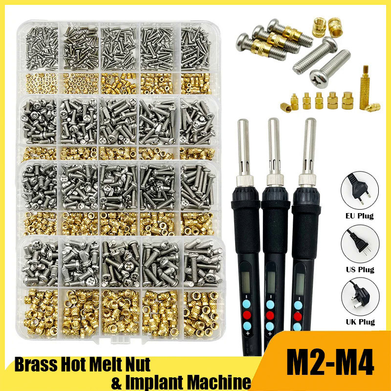 Heat Insert Nut Stainless Screw TS100 Soldering Iron Tip Insert Internal Thread Head  Brass Hot Melt