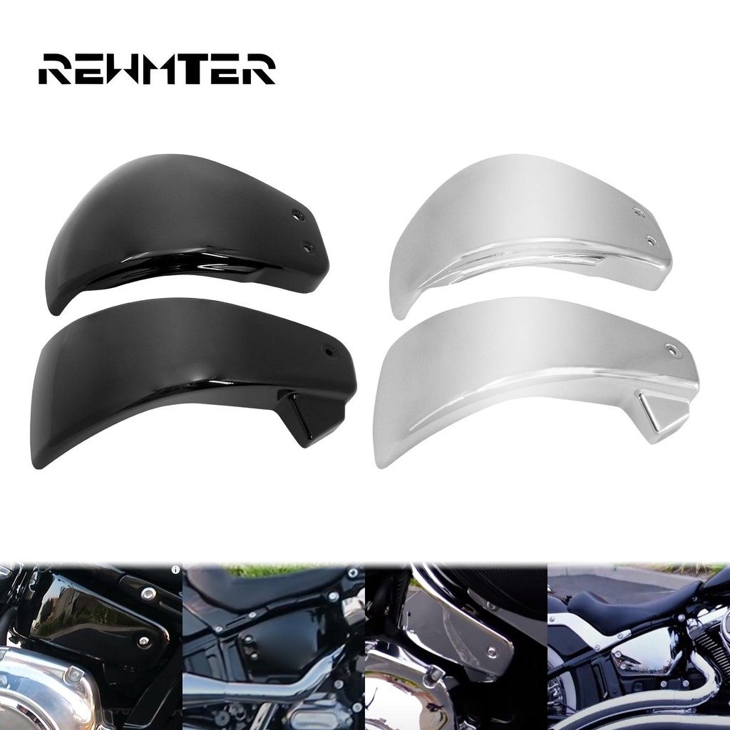 รถจักรยานยนต์สีดํา/โครเมี่ยมแบตเตอรี่ Fairing ด้านข้าง ABS สําหรับ Harley สําหรับ Softail Breakout 18-2021