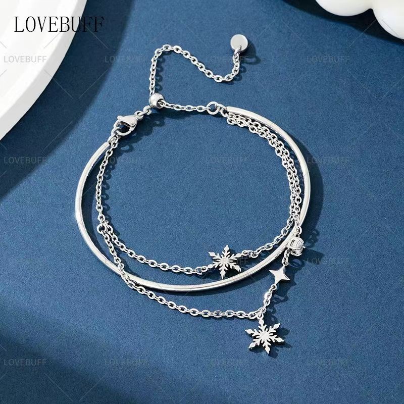 Lovebuff Love and DeepSpace lovebuff love and deepspace สร้อยข้อมือรูปหิมะคุณภาพสูง ของขวัญวันเกิด สไตล์แฟชั่น YXMB--*-