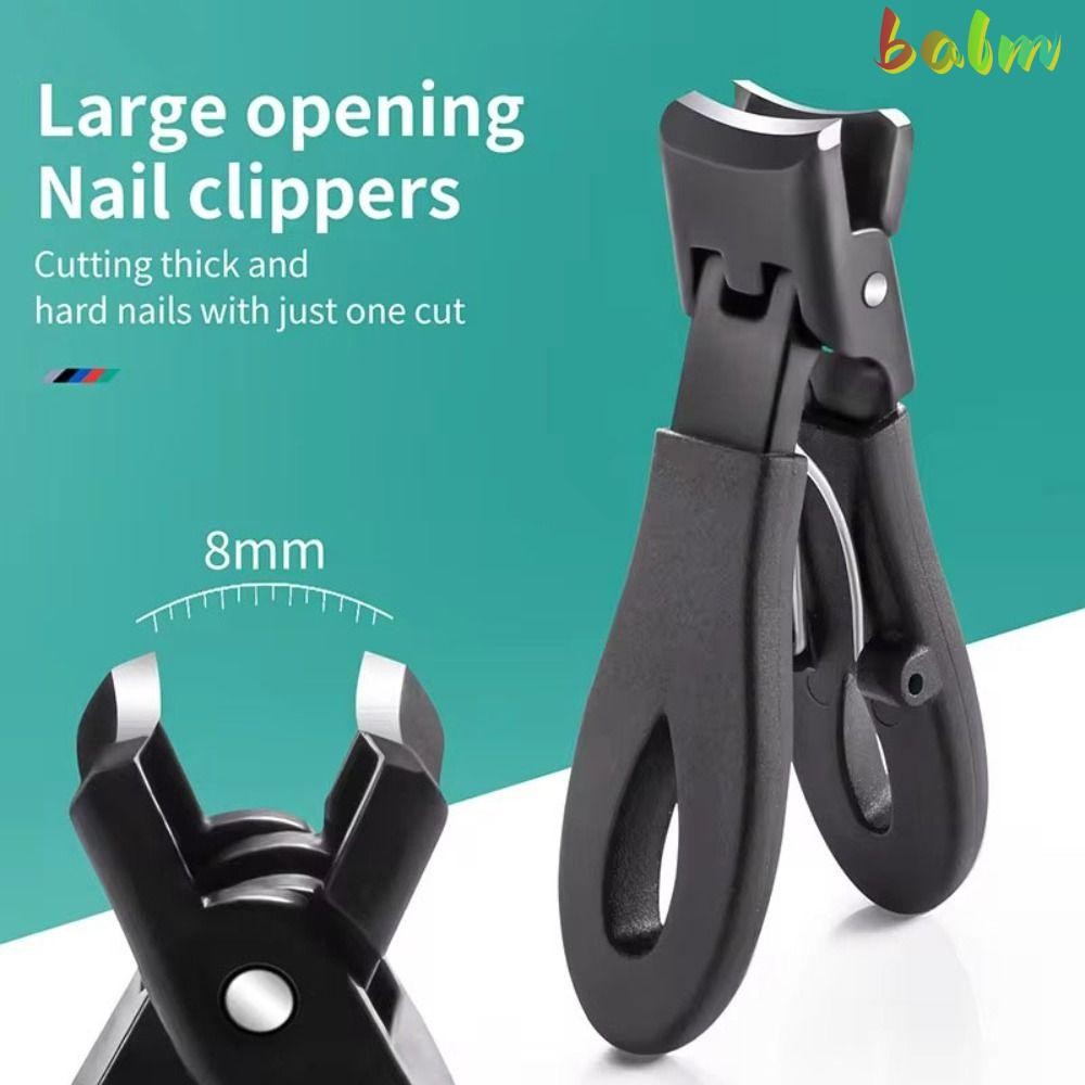 BALM เล็บมือ Trimmers, กรรไกรตัดเล็บขากรรไกรขนาดใหญ่ที่คมชัดเป็นพิเศษ, ป้องกันน้ํากระเซ็นแบบพกพา 8 มม. เปิดเล็บ Trimmer ในครัวเรือน