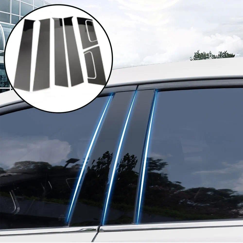 Glossy สีดํารถประตูหน้าต่างเสาโพสต์ Trim ชุดตกแต่งสําหรับ Honda HRV 2016 2017 2018 2019 2020-2022 Au