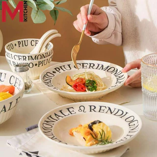 M KITCHEN จาน ชาม ถ้วย เซรามิค เข้าไมโครเวฟได้ Pasto (A3)