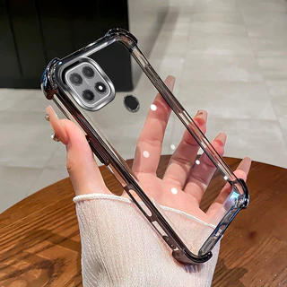 สําหรับ OPPO A15 A15S A35 เคสโทรศัพท์ TPU 2025 กันกระแทกการออกแบบใหม่ขั้นสูงโปร่งใสเคสโทรศัพท์ SZ12