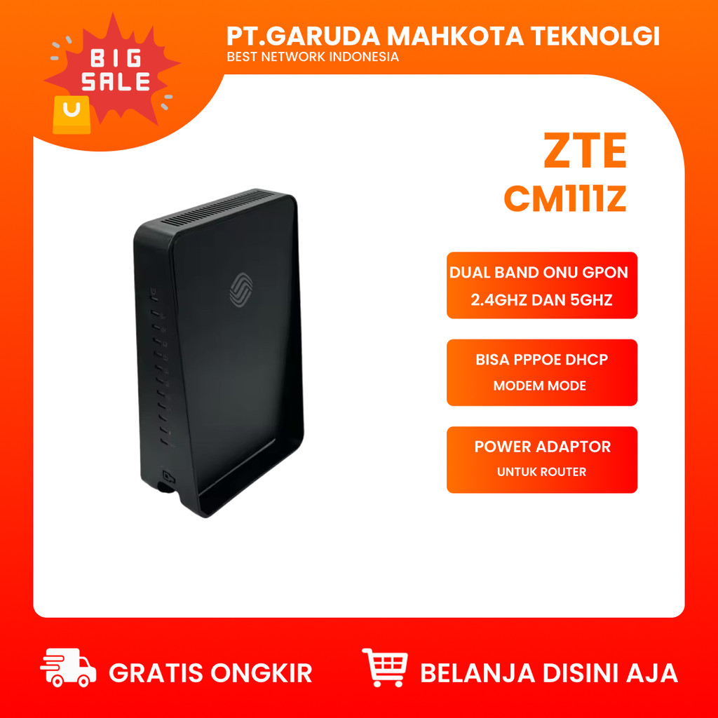 ZTE CM111Z MODEM GPON ONU DUAL BAND 2.4GHZ 5GHZ