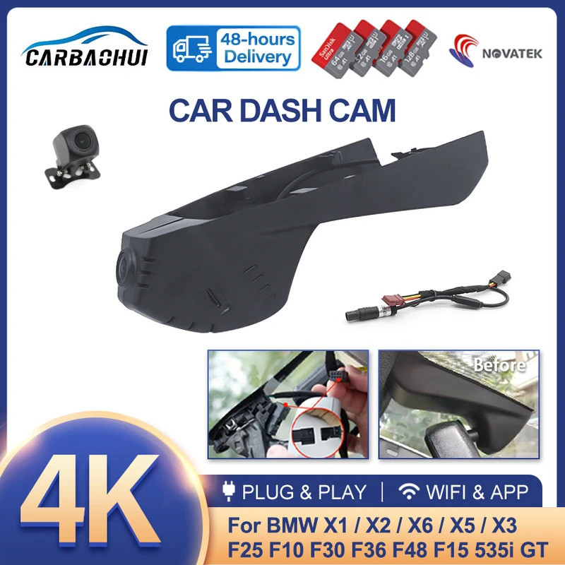 กล้องติดรถยนต์ 4K HD Wifi Dvr สำหรับ BMW X6 F16 X5 F15 X4 F26 X3 F25 X1 F48 สำหรับ BMW 2 3 4 5 Serie